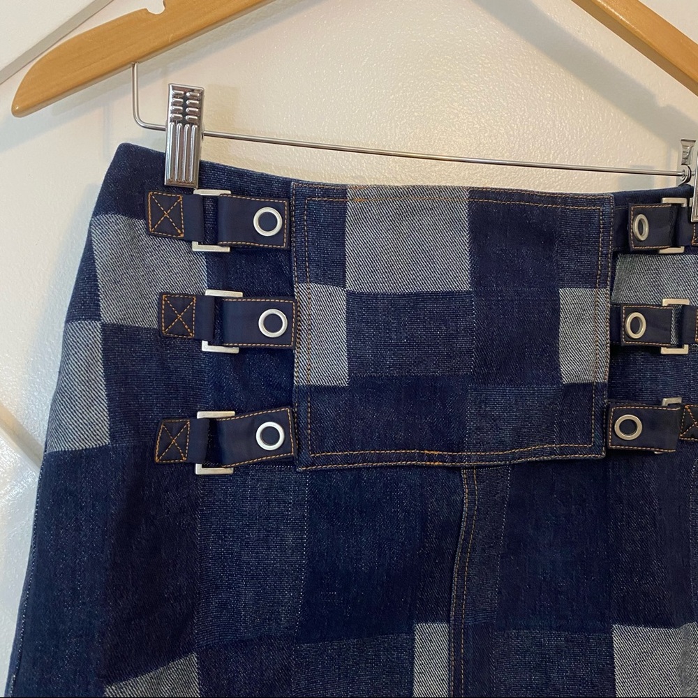 Opening Ceremony Patchwork Tab Mini Denim Skirt 6 - image 3